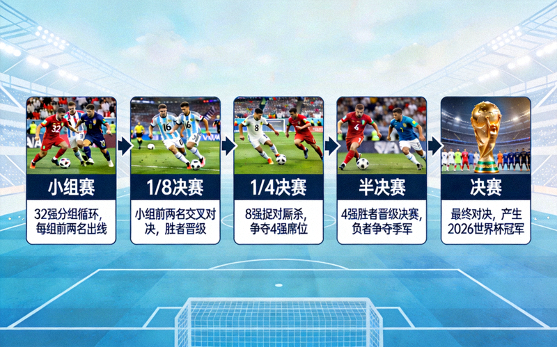 2026世界杯模拟夺冠路径图 - 展示从小组赛到决赛的潜在晋级路线
